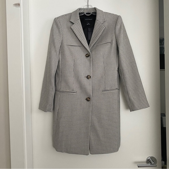 BNWT Club Monaco checkered pea coat in size Small - Picture 7 of 9